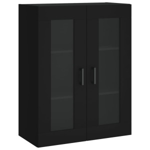 Armario de pared negro 69.5x34x90 cm H