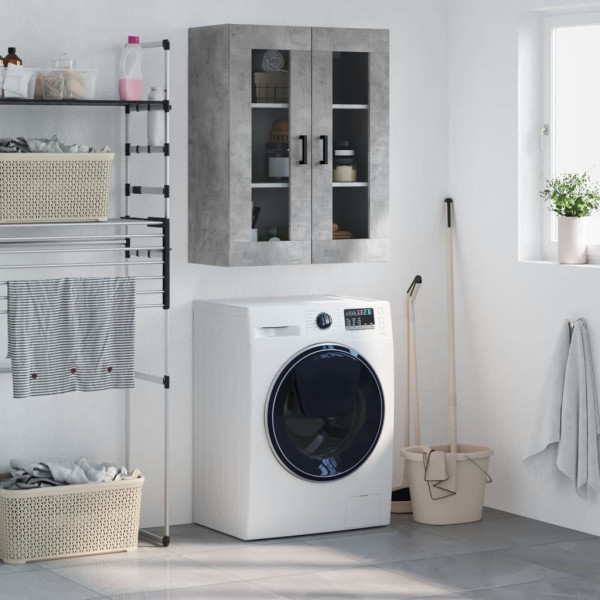 Armario de pared gris hormigón 69.5x34x90 cm D