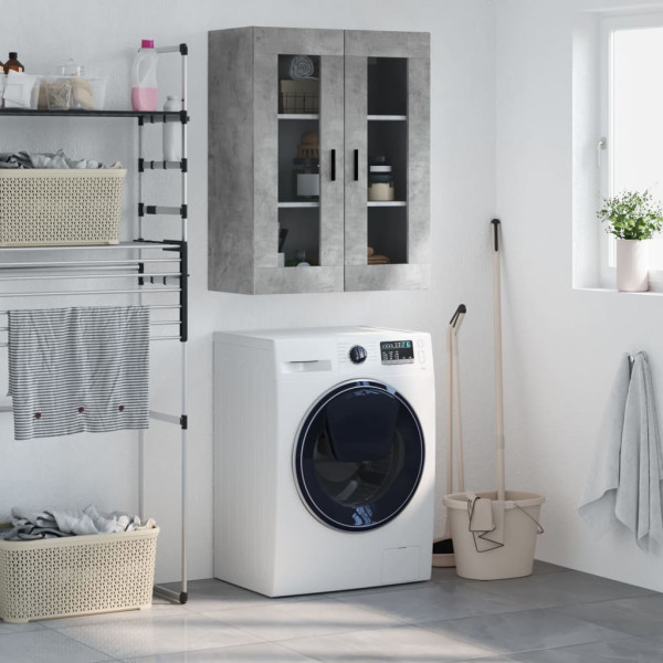 Armario de pared gris hormigón 69.5x34x90 cm D