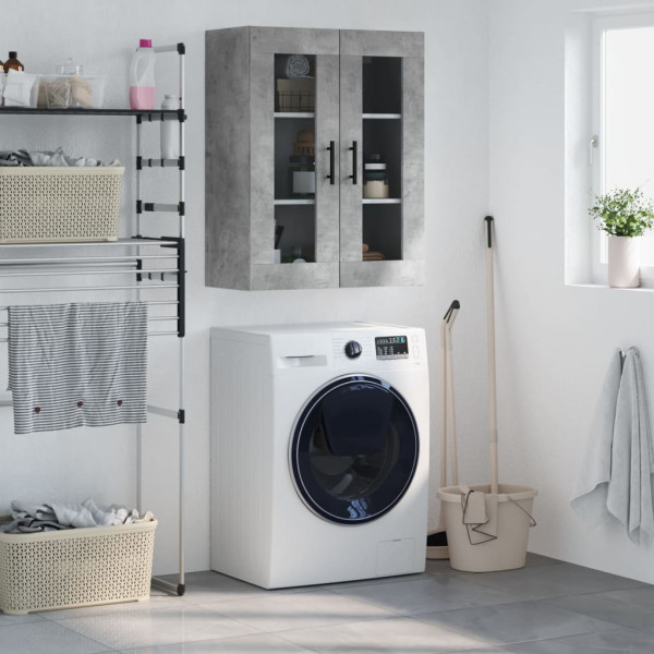 Armario de pared gris hormigón 69.5x34x90 cm D