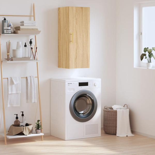 Armario de pared roble Sonoma 34.5x34x90 cm D