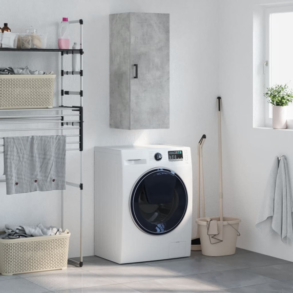 Armario de pared gris hormigón 34.5x34x90 cm D