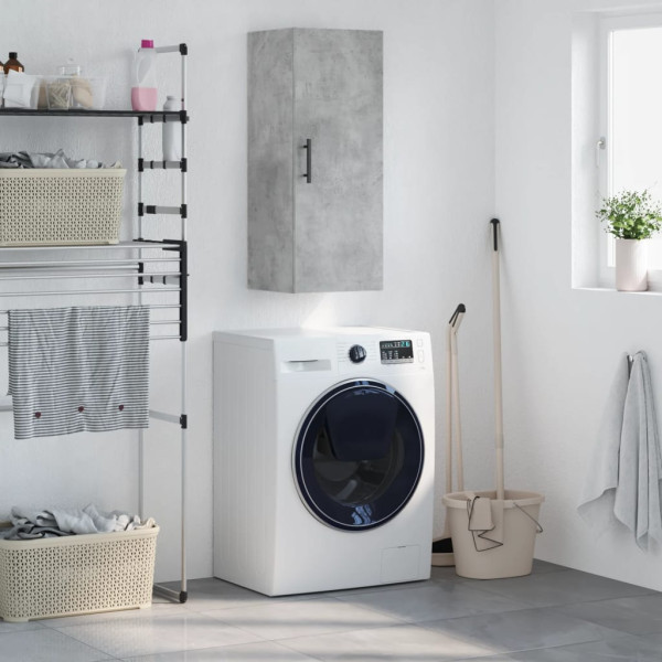 Armario de pared gris hormigón 34.5x34x90 cm D