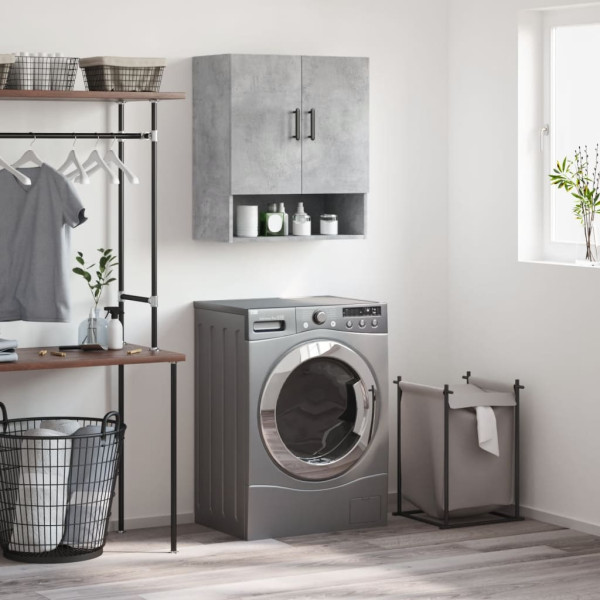 Armario de pared madera de ingeniería gris hormigón 60x31x70 cm D