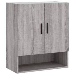 Armario de pared madera de ingeniería gris Sonoma 60x31x70 cm H
