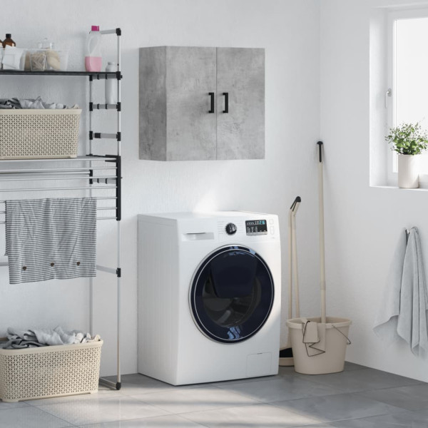 Armario de pared madera de ingeniería gris hormigón 60x31x60 cm D