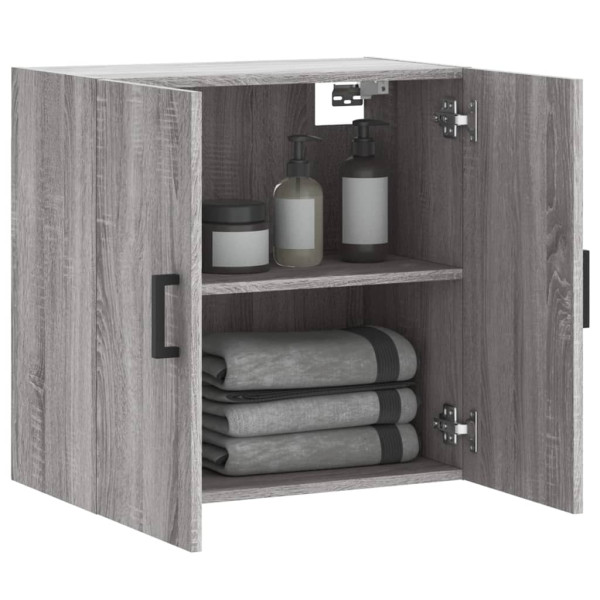 Armario de pared madera de ingeniería gris Sonoma 60x31x60 cm M 4