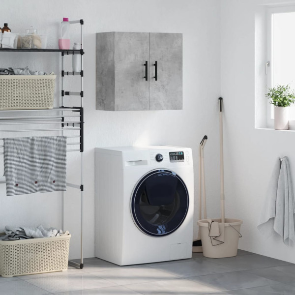 Armario de pared madera de ingeniería gris hormigón 60x31x60 cm D