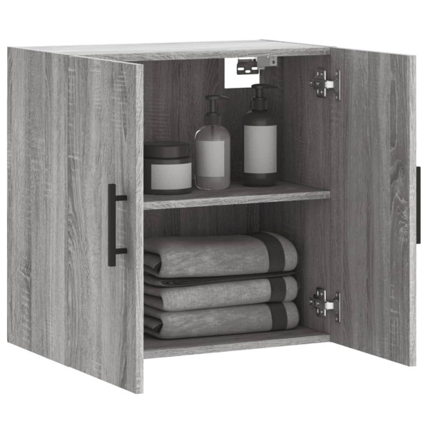 Armario de pared madera de ingeniería gris Sonoma 60x31x60 cm M 4