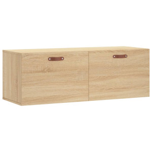 Armario de pared madera ingeniería roble Sonoma 100x36.5x35 cm H