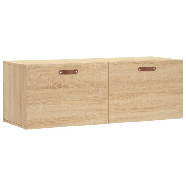 Armario de pared madera ingeniería roble Sonoma 100x36.5x35 cm M 2