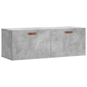 Armario de pared madera ingeniería gris hormigón 100x36.5x35 cm H