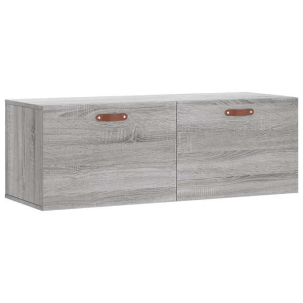 Armario de pared madera ingeniería gris Sonoma 100x36.5x35 cm M 2