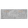 Armario de pared madera ingeniería gris hormigón 100x36.5x35 cm 5