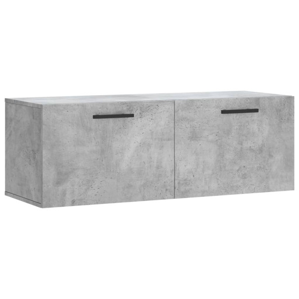 Armario de pared madera ingeniería gris hormigón 100x36.5x35 cm M 2