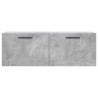 Armario de pared madera ingeniería gris hormigón 100x36.5x35 cm 5