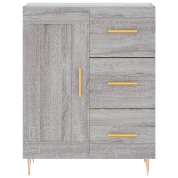 Decoração de madeira de engenharia Sonoma cinza 69.5x34x90 cm M 5