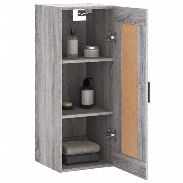 Armario de pared madera de ingeniería gris Sonoma 34.5x34x90 cm M 5