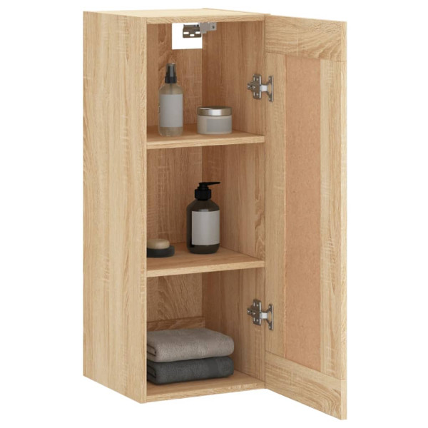 Armario de pared madera ingeniería roble Sonoma 34.5x34x90 cm M 5