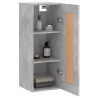 Armario de pared madera ingeniería gris hormigón 34.5x34x90 cm 5