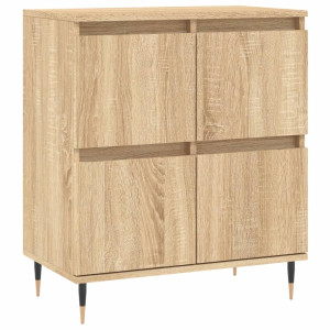 Aparador de madera contrachapada roble Sonoma 60x35x70 cm H