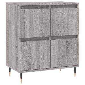 Aparador de madera contrachapada gris Sonoma 60x35x70 cm H