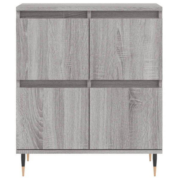 Aparador de madera contrachapada gris Sonoma 60x35x70 cm M 5