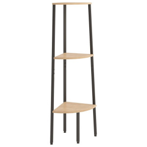 Unidade 3 pratel. de canto 45.5x31.5x120cm castanho-claro/preto H