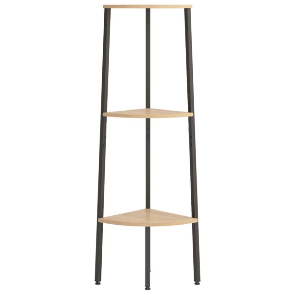 Unidade 3 pratel. de canto 45.5x31.5x120cm castanho-claro/preto M 3