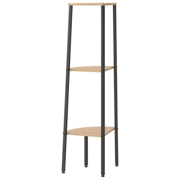 Unidade 3 pratel. de canto 45.5x31.5x120cm castanho-claro/preto M 5