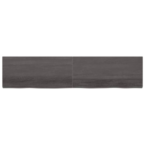 Estante de pared madera roble tratada gris oscuro 220x50x6 cm H