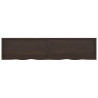 Estante de pared madera roble tratada gris oscuro 220x50x6 cm 3