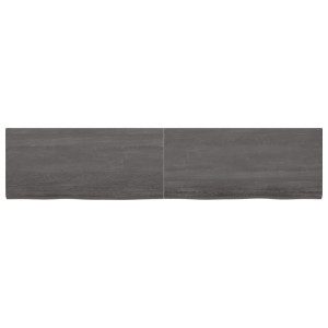 Estante de pared madera roble tratada gris oscuro 220x50x4 cm H