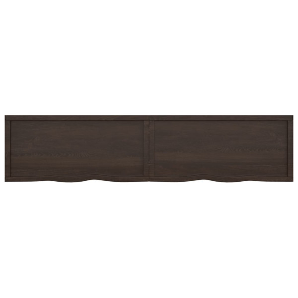 Estante de pared madera roble tratada gris oscuro 220x50x4 cm M 3