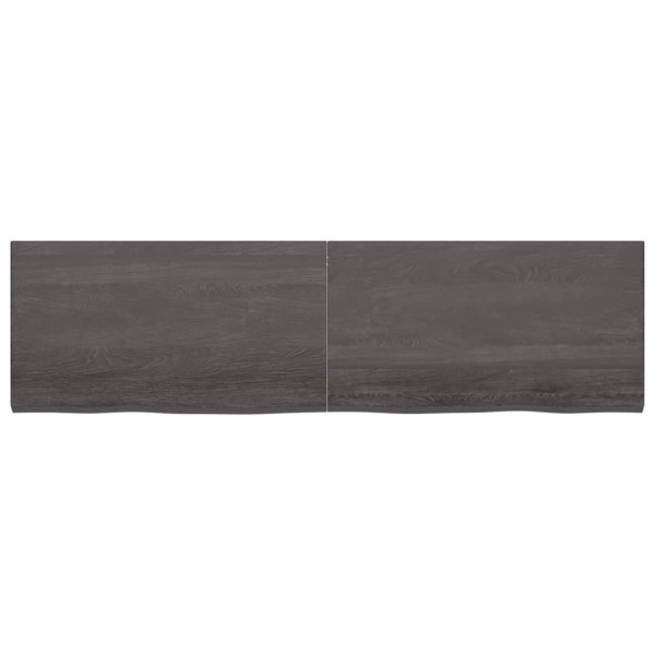 Estante de pared madera roble tratada gris oscuro 220x60x4 cm M 2