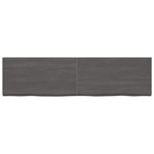 Estante de pared madera roble tratada gris oscuro 220x60x6 cm H