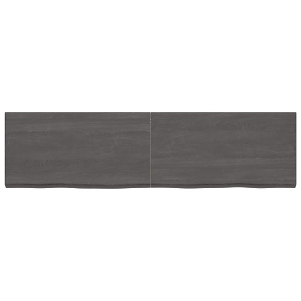 Estante de pared madera roble tratada gris oscuro 220x60x6 cm M 2