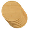 Tábuas de cortar 6 pcs Ø30x1.5 cm bambu 3