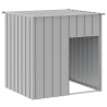 Caseta perros tejado acero galvanizado gris claro 110x103x109cm 2