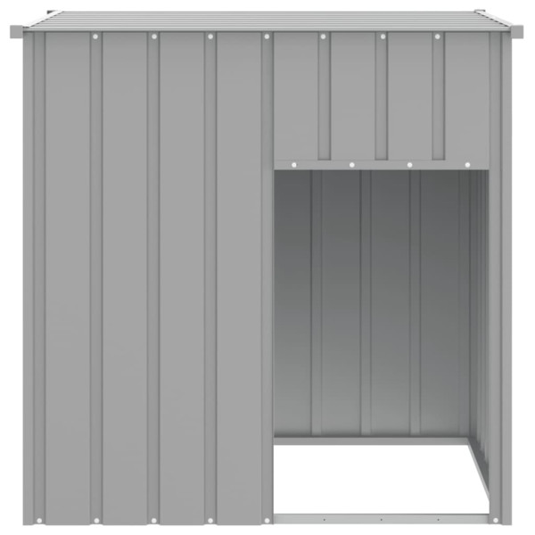 Caseta perros tejado acero galvanizado gris claro 110x103x109cm M 3