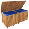 Caja de almacenaje de jardín madera maciza acacia 175x80x75 cm 3