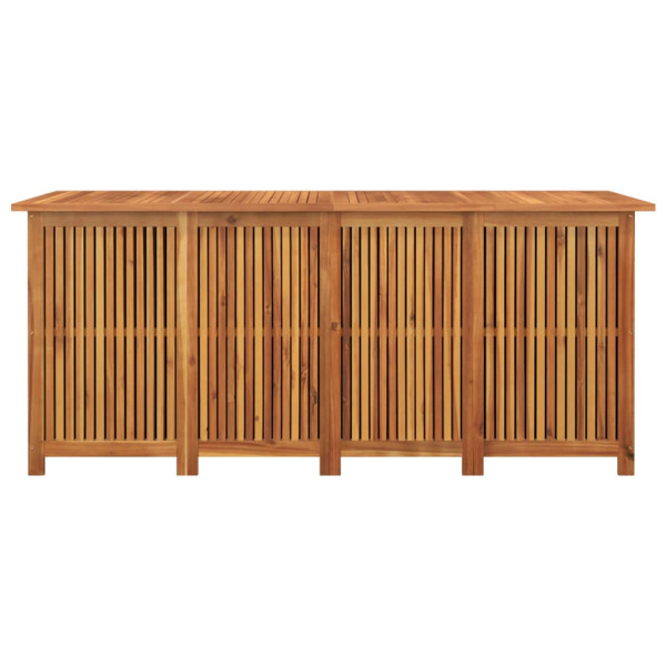 Caja de almacenaje de jardín madera maciza acacia 175x80x75 cm M 4
