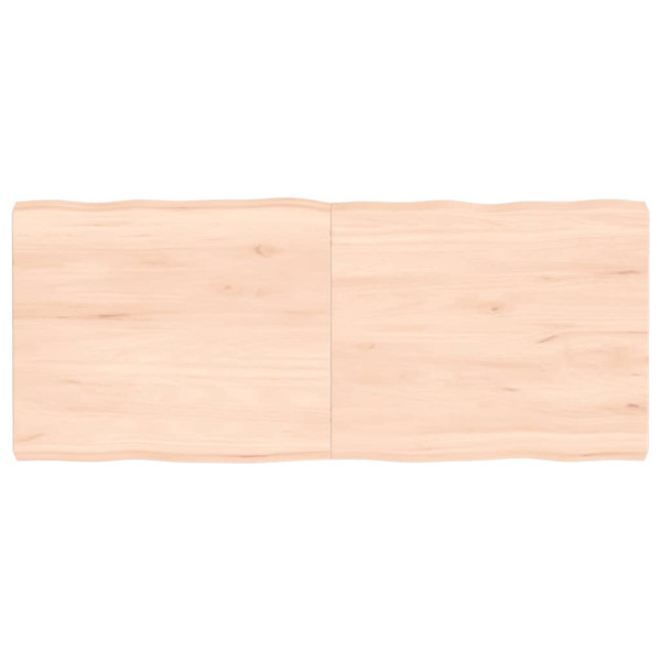 Tablero de mesa madera maciza roble borde natural 120x50x6 cm D