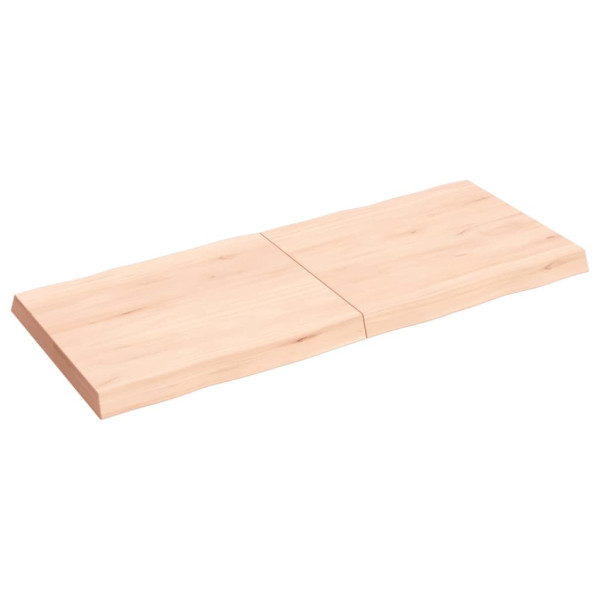 Tablero de mesa madera maciza roble borde natural 120x50x6 cm M 2