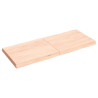Tablero de mesa madera maciza roble borde natural 120x50x6 cm 2