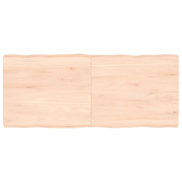 Tablero de mesa madera maciza roble borde natural 140x60x6 cm D