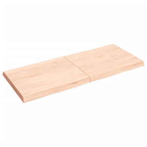 Tablero de mesa madera maciza roble borde natural 140x60x6 cm H