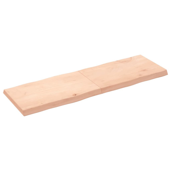 Tablero de mesa madera maciza roble borde natural 160x50x6 cm M 2