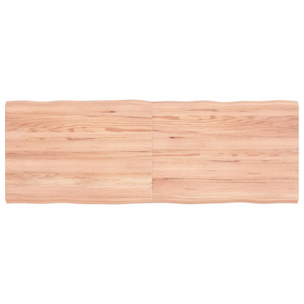 Tablero mesa madera tratada roble borde natural 140x50x4 cm D