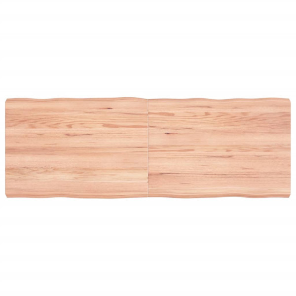 Tablero mesa madera tratada roble borde natural 140x50x6 cm D